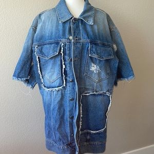 Marco Bologna Long Jean Jacket Size 6